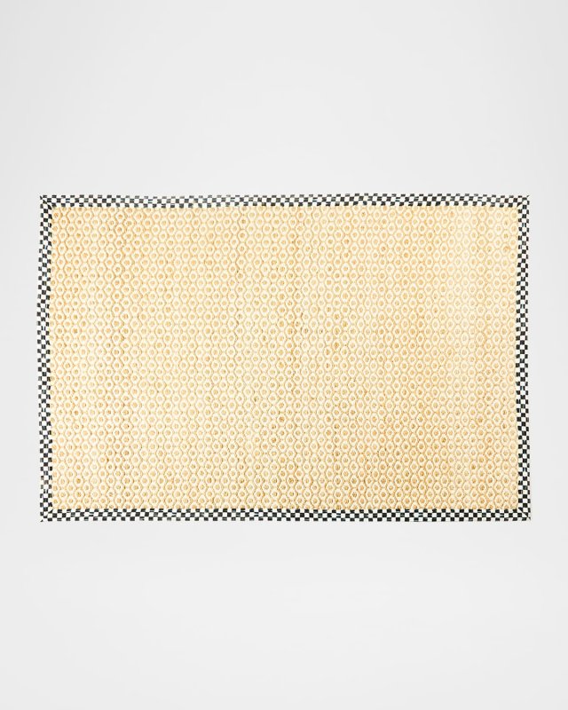 Courtly Check Natural Honeycomb Jute Rug, 6' x 9'